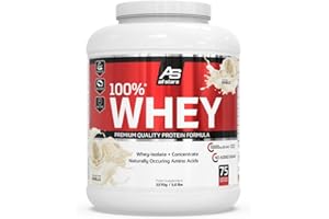 ‎ALL STARS ALL STARS 100% Whey Protein Pulver 2270g Vanilla - Cremiger Shake mit bis zu 80% Eiweiß, Enthält wertvolle Aminosäuren, Fettarm & kohlenhydratarm
