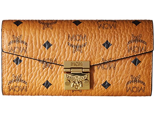 Preisvergleich Produktbild MCM Damen Geldbörse Patricia Visetos Cognac