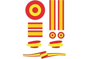 PROMO SHOP PROMO-SHOP - Pack de 10 Pegatinas España, Formato Vinilo Resistente, Pegatinas para Casco, Moto, Coche, Stickers Bandera España, Fabricación Nacional, Varios Tamaños