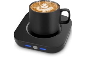 YSYYEY Scaldabicchieri elettrico per scrivania da ufficio, piastra riscaldante per tazze da 24 W con spegnimento automatico, 3 impostazioni di calore, scalda tè, accessori per bevande