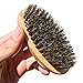 Peppermint Cafe Beard Brush with Soft Boar Bristle Hair for Help Softening and Conditioning Itchy Beards