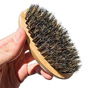Peppermint Cafe Beard Brush with Soft Boar Bristle Hair for Help Softening and Conditioning Itchy Beards - Image 2