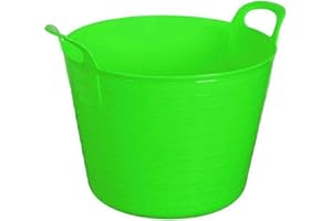My Home Essentials® 42 Litre Large Flexi Tub Garden Home Flexible Colour Rubber Storage Container Bucket Flex Tub (Light Green)