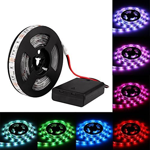 Led Strip 1M Waterproof Flexible RGB Colour Changing 30leds SMD 5050 IP65 5V TV Backlight Strip Light Battery Box Operated
