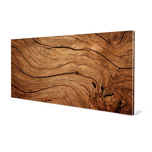banjado – Pinnwand Magnettafel weiß 78cm x 37cm quer mit Motiv Trockenes Holz - 4