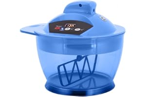 PONGNAS Bol de mélange de couleur de cheveux, mélangeur de colorant électrique Kit de teinture de coloration de cheveux mélangeur de crème de colorant automatique pour salon de coiffure(Bleu)