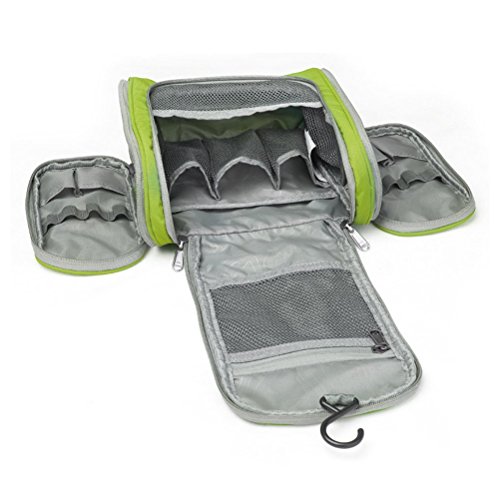 Aosbos Federleicht Kulturtasche Kulturbeutel Reise Kosmetiktasche mit vielen Fächern um Aufhängen Wasserdicht Waschtasche Business-Trips, Reisen, Hotel, 25 x 22 x 11 cm - 4
