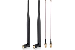 Nelawya LoRa Omni-Directional 868 MHz Ganancia SMA Male para Tarjeta OLED Meshtastic ESP32 + Extensión IPEX de 15 cm