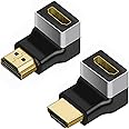 pjp electronics 8K HDMI 90 Degree Adapter 270 Degree Right Angled Hdmi Connector 8K 60Hz / 4K 120Hz HDMI 2.1 Bend Adapters with HDR for Wall Mounted TV, PC, Laptop, Stick (Right Angled)