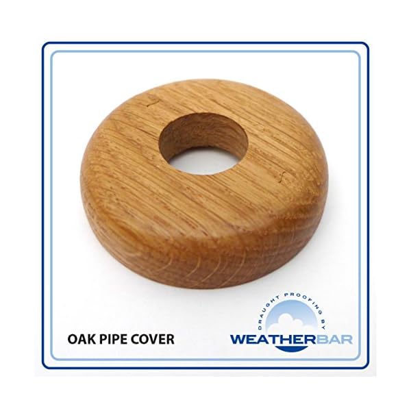 Solid Oak Lacquered Radiator Pipe Cover, Pipe Rose. 2 Part Jigsaw Construction. Sold as a Pair (Enough for One Radiator)