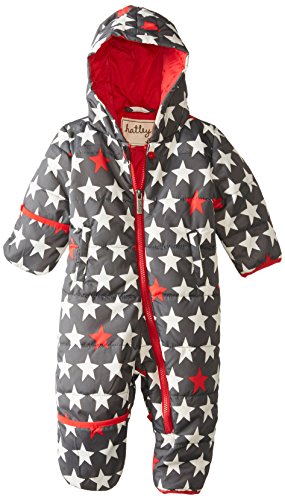 Hatley Baby Boys Infant Polyester Bundler Bright Stars Snowsuit, Grey, 12-18 Months