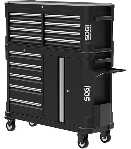 Armadietto Officina Sogi 5 Cassetti - Nero, 680x460x865 Mm - Foto 2