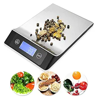 Quelite Electronic Digital Scale (15 kg Capacity), KR 2017 Multi-Function Accurate Food Weighing Scale Large Capacity Kitchen Scale for Baking, Cooking & Others, Tare Function