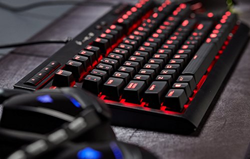 Corsair K63 - Teclado mec  nico Gaming  Cherry MX Red  retroiluminaci  n LED roja  QWERTY Espa  ol   Negro