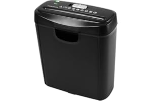 ECONO Strip Cut 6 Sheet Paper Shredder 10 Litre Bin Cut Size 6mm Security Level P2 Credit Card Shredder for Home use office use