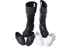 Deanyi Shoes Doll Cusp Shoes Sneakers High Boots Accessories for Men KEN Barbie Toys Children Birthday Xmas Gift 3 Pairs