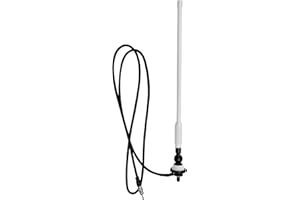 STUDIOFINIX Antenna impermeabile – Anatra in gomma Dipolo, asta flessibile FM AM, per barca, radio, auto, ATV, UTV, SPA (bianco)