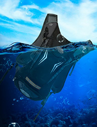 ICREAT Fahrrad Rucksack Fahrradrucksack Trinkrucksack Halter Trinksystem Sicherheitswesten, ohne Trinkrucksack nur Rucksack, 13 Liter Schwarz - 5