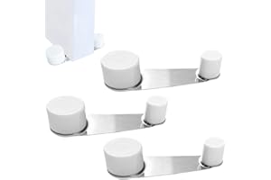 JANDTEK Topes para puertas suelo adhesivo - Sujeta puertas suelo blanco 4 unds - Retenedor puerta giratorio 360º