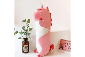 Yeqivo Lungo Unicorno Peluche Cuscino Carino Animale Cuscino Del Corpo Bambini Peluche Animale (Unicorno, 110 cm)