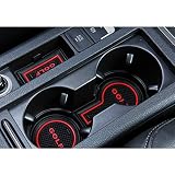 Easy cleaning LFOTPP Golf 7 Facelift R GTD GTI GTE Slot Pad Alfombra de goma Car Styling Interior Alfombrillas Antideslizantes Estera Del Coche Blanco (Rojo)