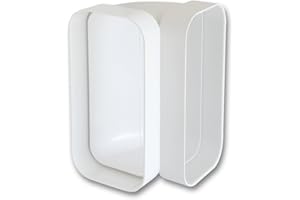 La Ventilazione CCV157B Curva Verticale in ABS per Tubo Rettangolare, 150x70 mm