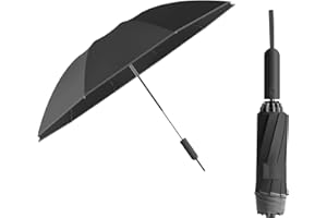 ERISED'S BIFROST Parapluie pliable inversé avec poignée en relief, ouverture/fermeture automatique, protection contre la pluie/le soleil/99 UV/bloquant UPF 50, compact, coupe-vent/imperméable, parasol de golf portable