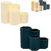 2PCS Stiftebox aus Kunststoff,Stifthalter Aufbewahrungsbox,Hexagonal Stifthalter,Pencil Organizer,Bürobedarf Stiftebox…