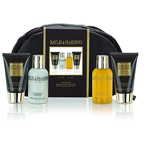 Baylis & Harding Black Pepper and Ginseng Wash Bag Set for Men