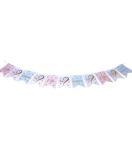ARTYFETES Set 8 Piatti Per Gender Reveal O Baby Shower - Piatti In Cartoncino Con Scritta 'Ragazza O Ragazzo?' E Dettagli Oro