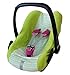 Produktbild ByBoom - Universal Sommerbezug, Schonbezug aus Frottee mit Streifen für Babyschale, Autositz, z.B. Maxi Cosi Cabrio Fix, City, Pebble; Designed in Germany, MADE IN EU, Farbe:Limette/Streifen-Limette