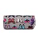 Miss LuLu Women Girls Canvas Students Pen Pencil Case zipper Bags Cosmetic Travel Makeup Bags Pouch Box (Butterfly Grey)