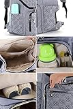 yuhan Oxford Baby Wickeltasche Windel Rucksack Windel Pad ändern Pad Isolierung Tasche Passform am Kinderwagen - 5