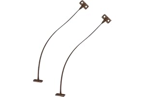 Gedotec H3951 - Soporte para puertas de muebles (2 unidades, plástico, 200 mm), color marrón