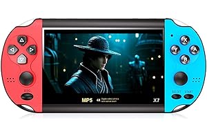 HLF 4,3 Pollici Console per Videogiochi Portatile Rereo Diversi Emulatori Salvataggi di gioco Supporto Uscita AV MP3 MP4 E-book Regalo per Compleanno/feste