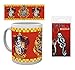 Produktbild Set: Harry Potter, Gryffindor, Wappen Foto-Tasse Kaffeetasse (9x8 cm) Inklusive 1 Harry Potter Fan-Schlüsselanhänger (6x4 cm)