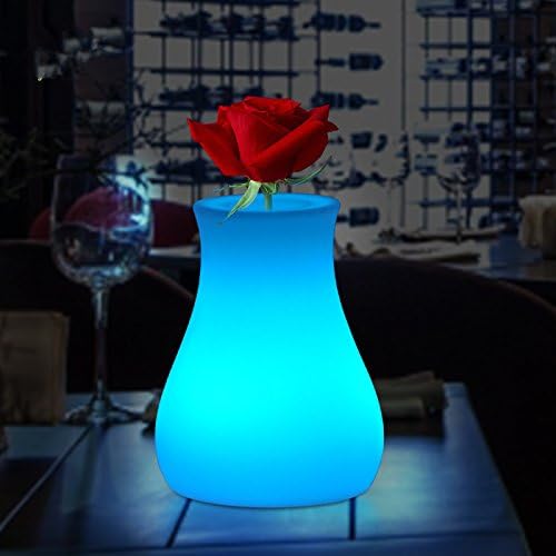 Small Potted Flowers Vase Vase Table Lamp Ornaments Charging Bar Decoration Led Luminous Lamp Vase
