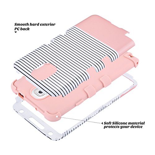 Note 3 caso Galaxy Note 3 Funda Carcasa ULAK serie colorida resistencia de choque 3in1 anti deslizamiento caso de la nota 3 h brido con la caja dura flexible suave del protector de la piel del silic n interno - oro de rose Note 3 caso Galaxy Note 3 Funda Carcasa ULAK serie colorida resistencia de choque 3in1 anti deslizamiento caso de la nota 3 h brido con la caja dura flexible suave del protector de la piel del silic n interno - oro de rose
