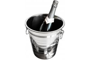 SPACE HOME Secchiello Ghiaccio per Vino e Champagne - Portaghiaccio e Cestello Ghiaccio per Bottiglie - Porta Secchiello Ghiaccio da Tavolo