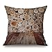 Produktbild TianranRT Rock Holz Boden Super Woodgrain Und Rock Steine Drucken Leinen Sofa Kissenbezug Startseite Dekor (G)