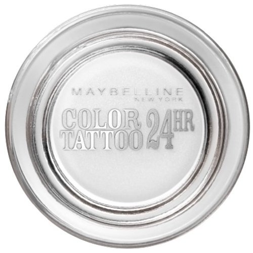 Maybelline Eyestudio 24 Hour Color Tattoo Gel-Cream Eyeshadow, 45 Infinite White