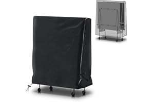 FlyLemon Table Tennis Table Cover, 210D Heavy-Duty Weatherproof Outdoor Ping Pong Table Cover （65 * 27.5 * 72.8 inch）