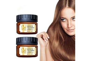 CGIFY 2 Pack Magical Hair Treatment Mask, Advanced Molecular Hair Roots Treatment Professtional Hair Conditioner, 5 Seconds to Restore Soft Hair, Instantly Service the Dry and Rough Hair Ends-60ml