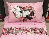 Drap Simple Minnie Love (cm.160 x 280 + 1 taie d'oreiller 50 x 80) Caleffi - Presse Digitale- Drap Housse
