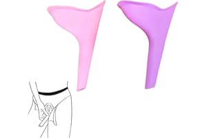 MIKIULY Frauenurinal,Urinella für Frauen,Stehen pinkelhilfe Trichter,Wiederverwendbare Urinal für Frauen,Sicheres Urinieren im Stehen oder Hocken Tragbar und Ideal,für Camping Reisen Wandern Bergsteigen,2PC