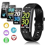✔【 CARGADOR USB INTEGRADO Y SOPORTE PARA APP 】 - El USB integrado simplifica la forma de cargar el reloj de fitness, simplemente conéctalo a un dispositivo con puerto USB, sin necesidad de cable ni base de carga. Recomendamos descargar las aplicaciones "PowerFit" para un registro de datos a largo plazo y Tracker Function Expansion.