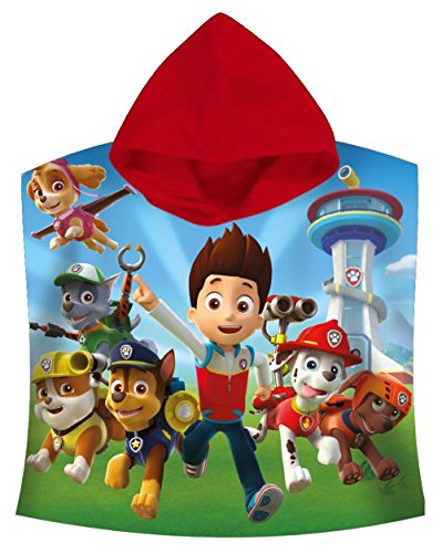 50x100cm Kinder Paw Patrol mit Kapuze Poncho Badetuch - Schwimmen / Urlaub