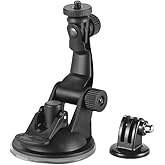 Honorall Action Camera Accessories Tripod Adapter for Car Suction Cup Mount + GoPro hero 7/6/5/4 / YI