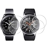 AFUNTA 4 Stück Armbanduhr-Displayschutzfolie, kompatibel mit Galaxy Watch, 42 mm/46 mm, volle Abdeckung, gehärtetes Glas, 9H Härte, Kratzfest, High Definition Cover für Smartwatch