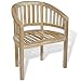 Produktbild vidaXL Teak Massivholz Gartenstuhl Bananenform Gartensessel Stuhl Gartenmöbel
